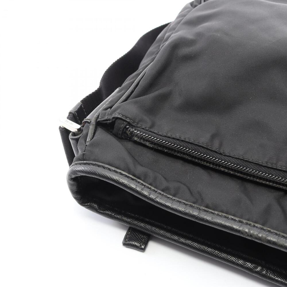 PRADA Black Leather Saffiano Shoulder Bag - Picture 10 of 15